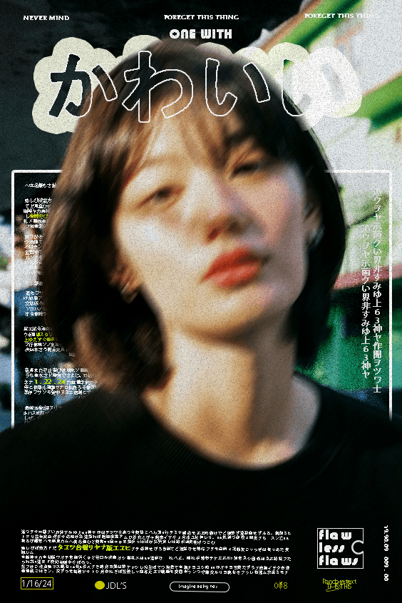 Japanese-inspired portrait magazine cover